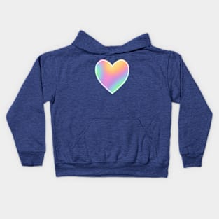 Pastel Rainbow Heart Kids Hoodie